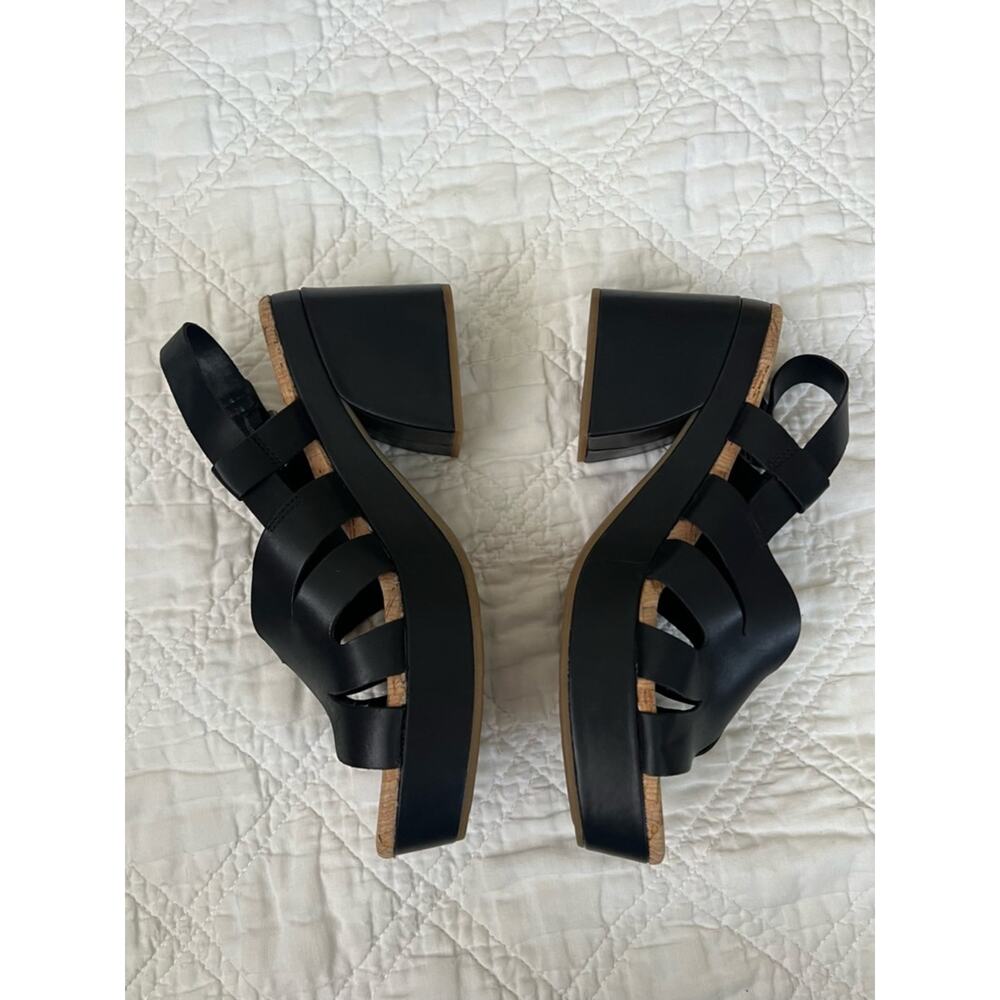 Kork-Ease Paschal Slingback Platform Sandal In Black Leather - Picture 5 of 10